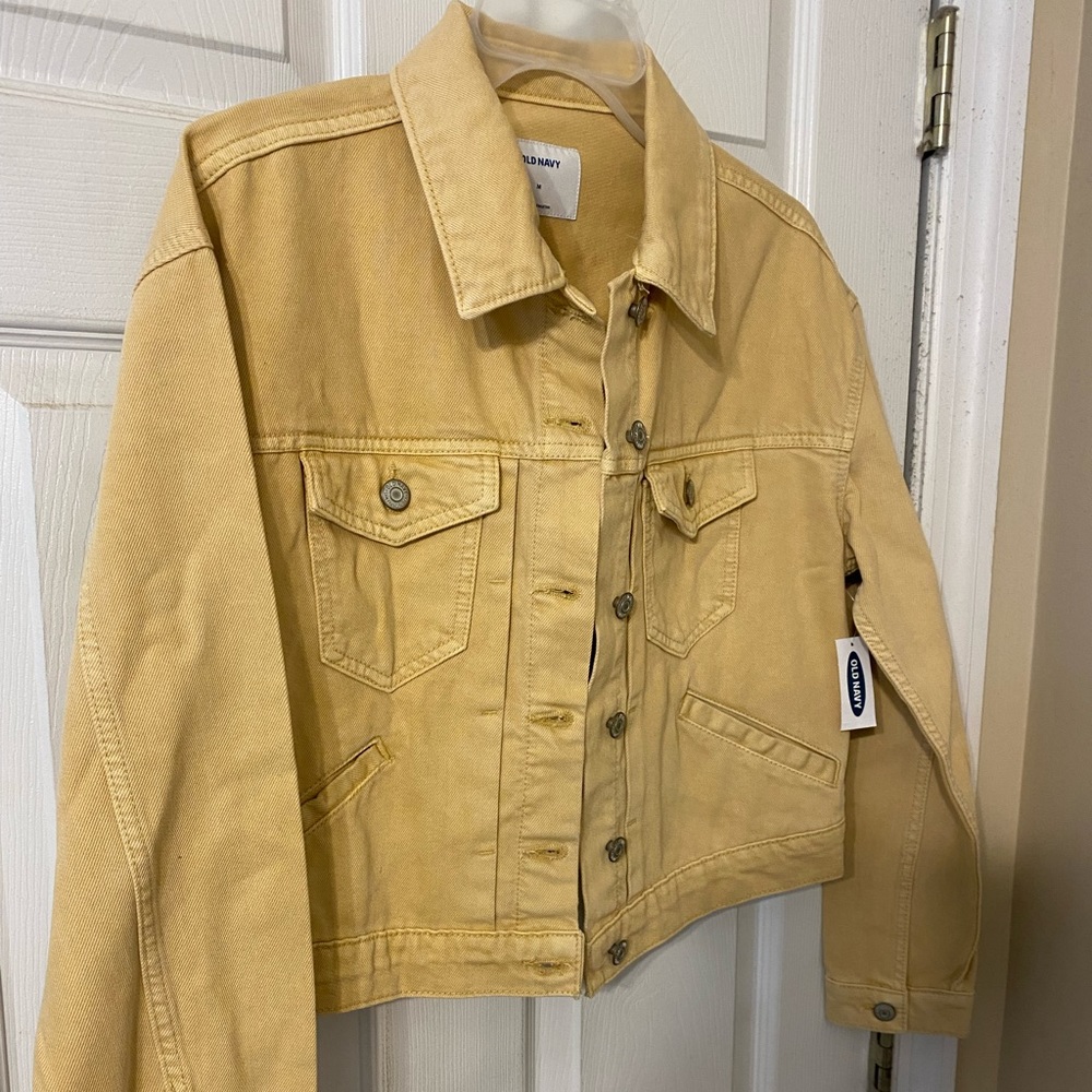 Yellow/Tanish Cropped Jean Jacket // Condition: never worn